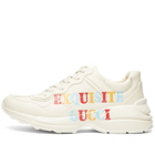 Gucci Men's Rhyton Exquisite Sneakers in White