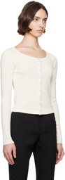 Re/Done Off-White Hanes Edition Scoop Neck Cardigan