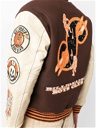 BILLIONAIRE BOYS CLUB - Leather Sleeve Varsity Jacket