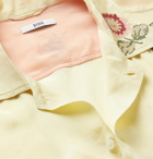 BODE - Camp-Collar Embroidered Washed-Satin Shirt - Neutrals