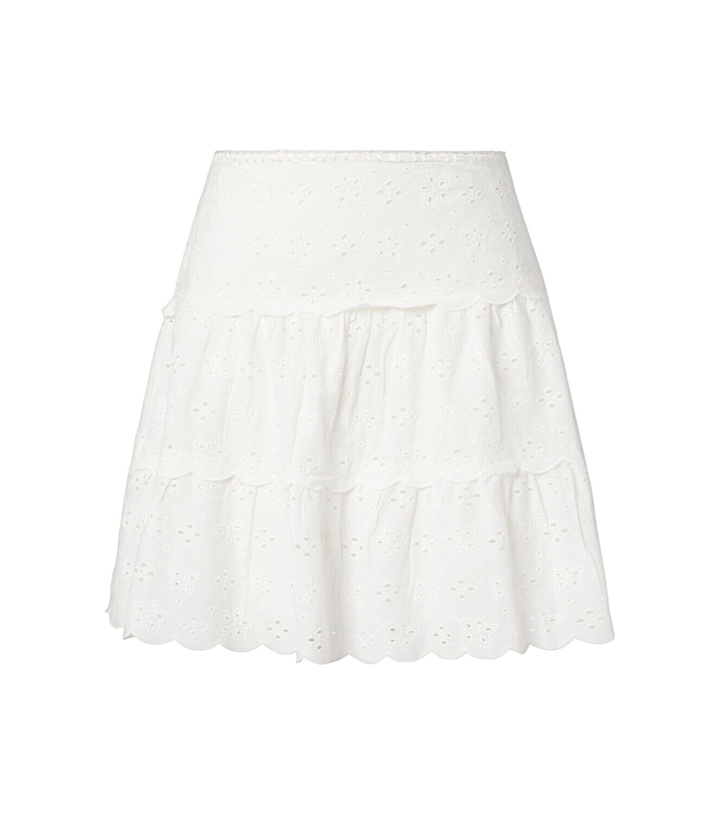 Photo: Rixo Cassandra scalloped cotton miniskirt