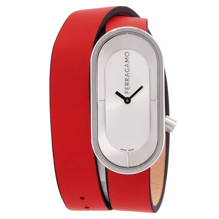 Photo: Ferragamo Curve Quartz Silver Dial Unisex Watch SFK300223