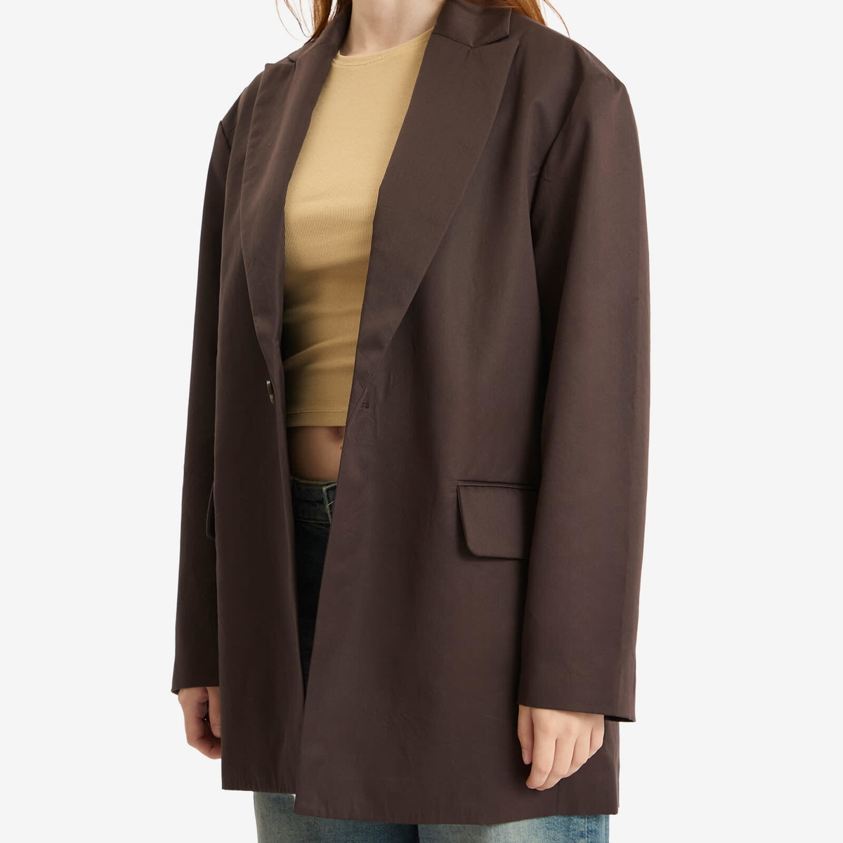 Represent Women's Crimp Blazer in Black Coffee
