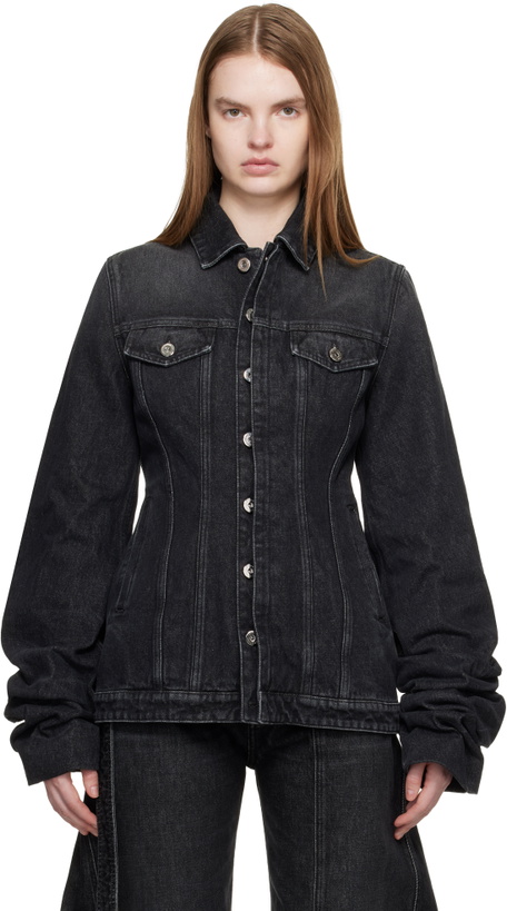 Photo: Jean Paul Gaultier Black Oversized Sleeves Denim Jacket