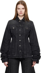Jean Paul Gaultier Black Oversized Sleeves Denim Jacket