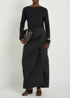 Our Legacy Twisted Wrap-tie Cotton Dress Black