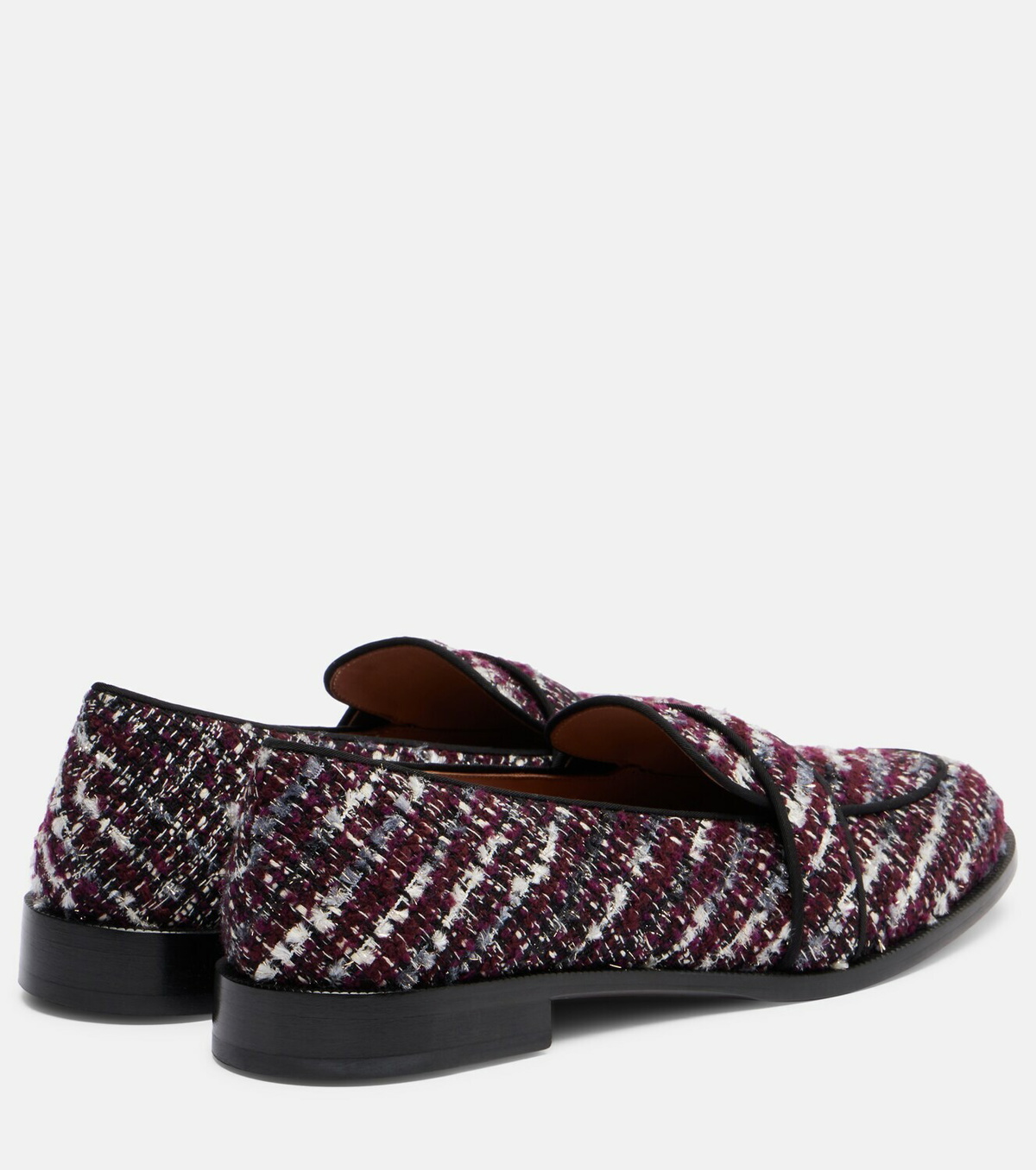 Aquazzura Martin tweed loafers