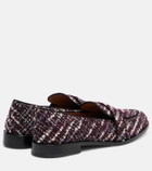 Aquazzura Martin tweed loafers