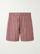 Mr P. - Wiggle Geo Straight-Leg Mid-Length Printed Swim Shorts - Pink