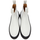 Jil Sander White Leather Chelsea Boots