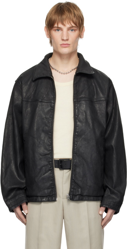 Photo: Hugo Black Coated Denim Jacket