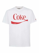 MC2 Saint Barth Man Cotton T-shirt With Coke Logo Placed Print | The Coca Cola Company Special Edition