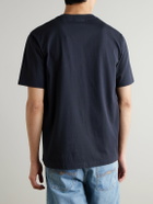 NN07 - Adam App 3209 Logo-Appliquéd Pima Cotton-Jersey T-Shirt - Blue