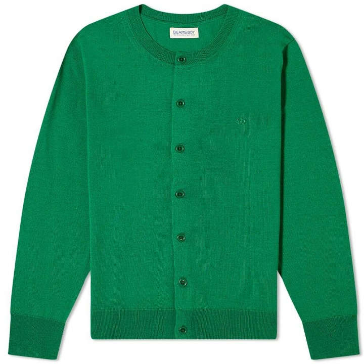 Photo: Beams Boy Women's Embroidered Button Down Cardigan in Green