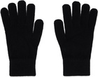 Yves Salomon Black Wool & Cashmere Gloves