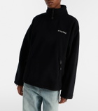 Miu Miu Logo fleece half-zip sweatshirt