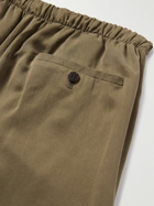 LE 17 SEPTEMBRE - Wide-Leg Modal-Blend Twill Drawstring Trousers - Green
