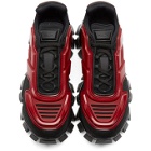 Prada Black and Red Cloudbust Thunder Sneakers