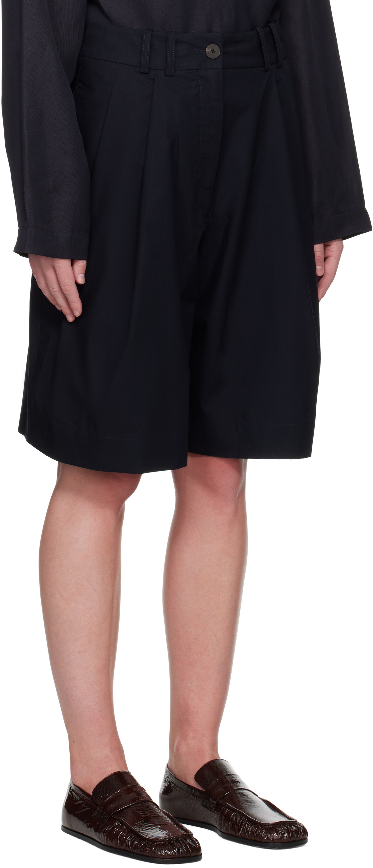 Studio Nicholson Navy Cito Shorts