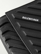 Balenciaga - Logo-Print Embossed Full-Grain Leather Messenger Bag