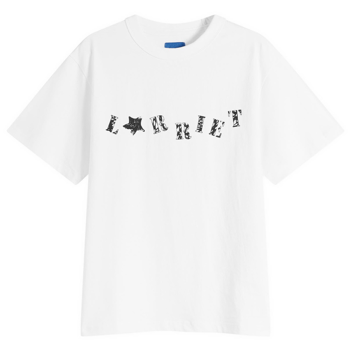 Photo: Larriet Men's Stencil T-Shirt in White/Black