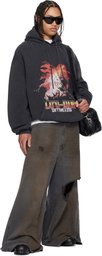 LU'U DAN Gray 'Year of the Horse' Oversized Hoodie