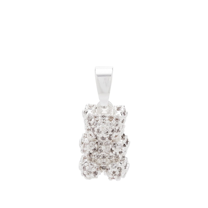 Photo: Crystal Haze Women's Pave Nostalgia Bear Necklace Charm in Silver 