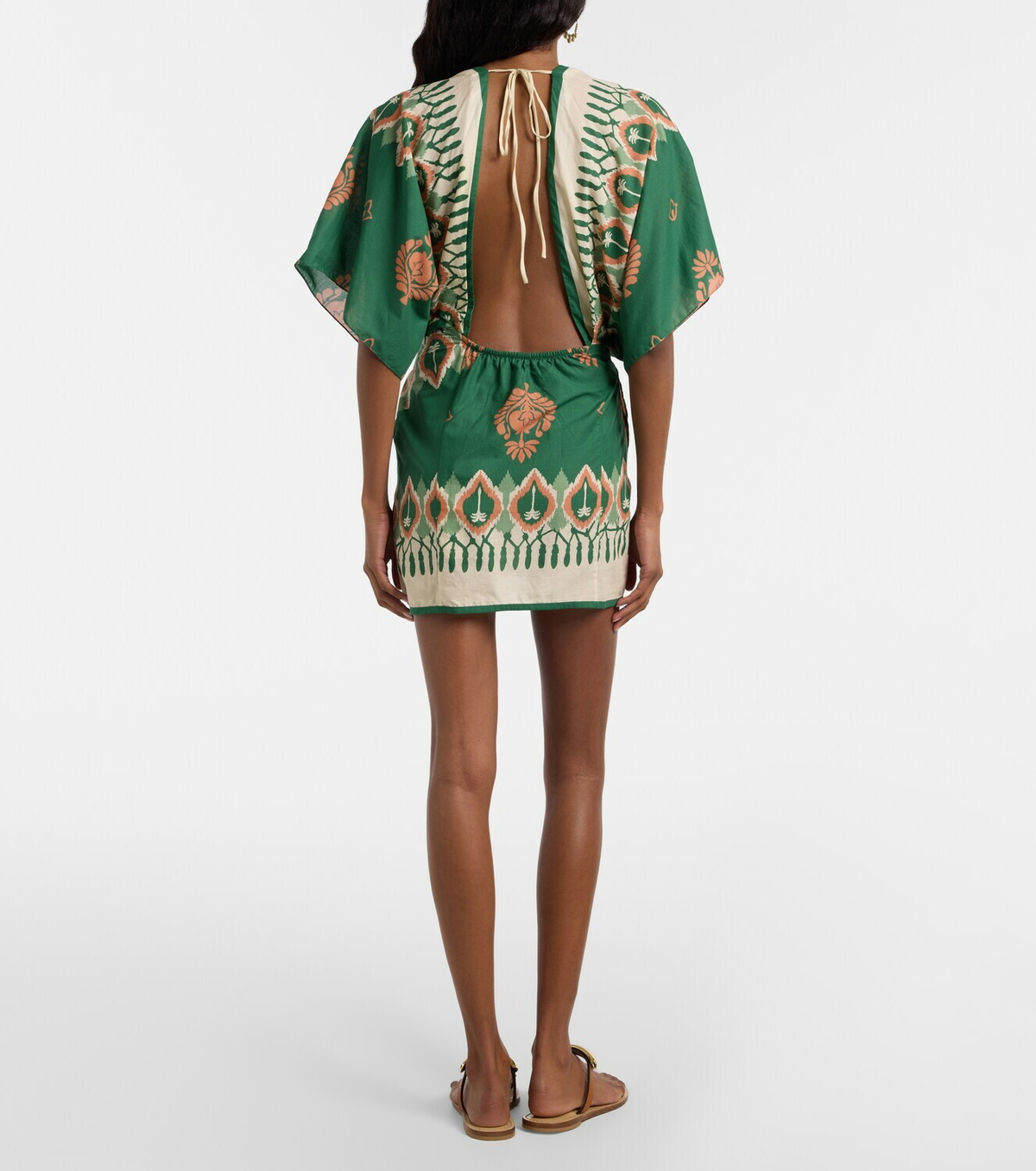 Johanna Ortiz Printed cotton minidress