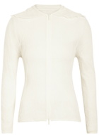 Issey Miyake Twist Pleated Semi-sheer Chiffon top White