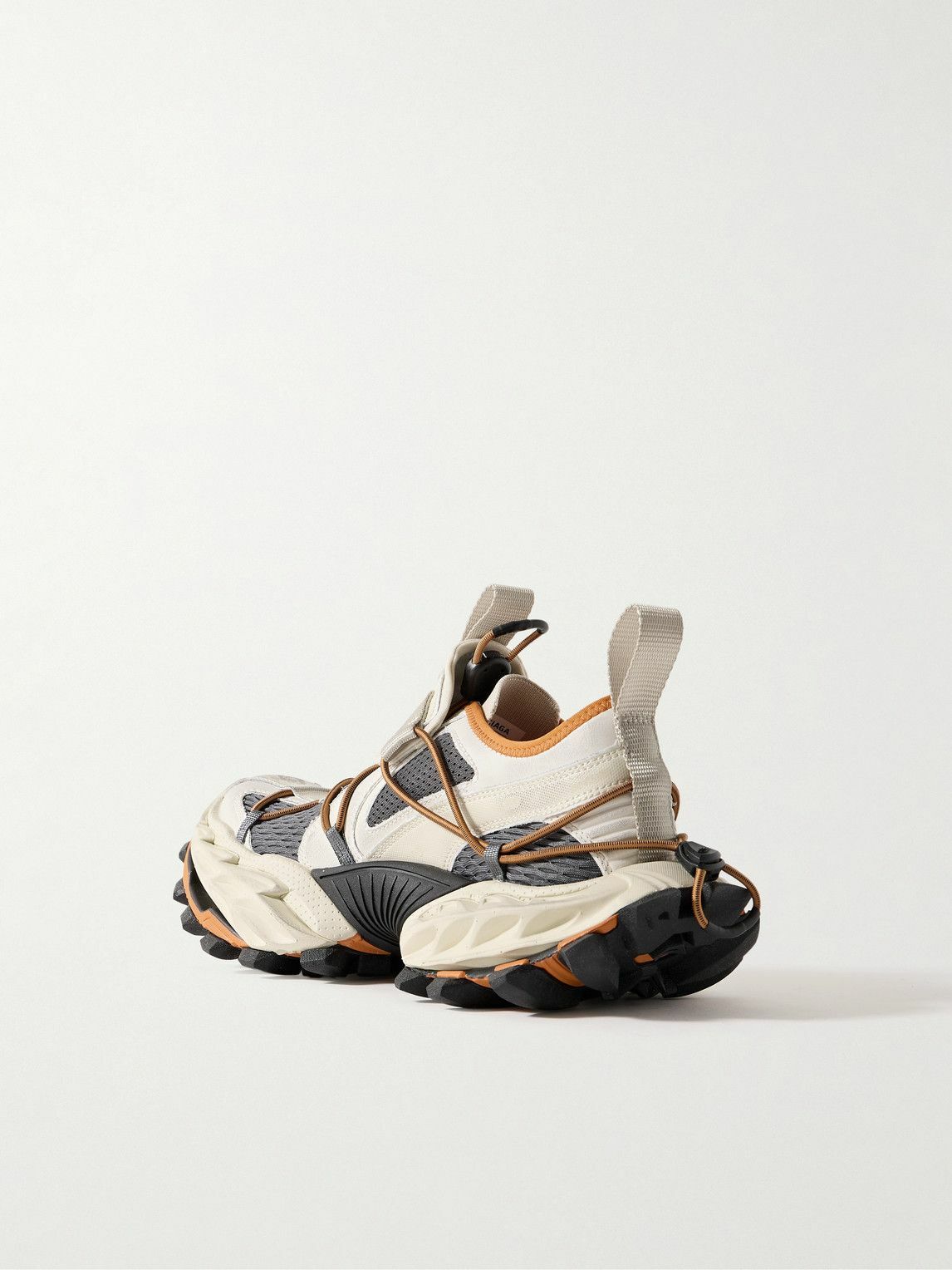 Balenciaga - Hike Distressed Mesh Sneakers - Neutrals