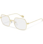 Balenciaga - Square-Frame Gold-Tone Optical Glasses - Gold