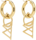 Off-White Gold 'OW' Hoop Earrings