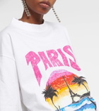 Balenciaga Tropical Paris cotton jersey T-shirt