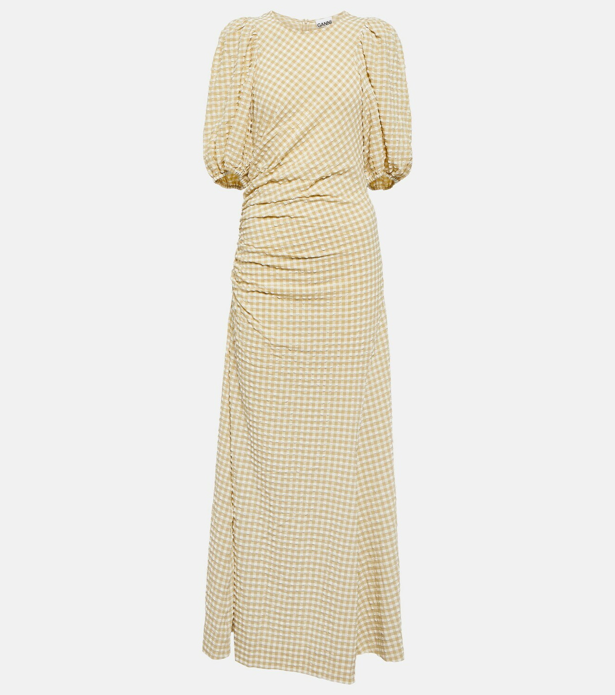 【GANNI】Printed Satin Gaddard Dress/追跡+関税+全国送料込み ganni3215770226_1726675825197_