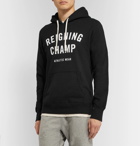 Reigning Champ - Logo-Print Loopback Cotton-Jersey Hoodie - Black