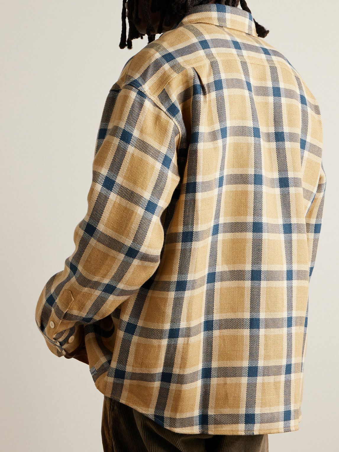 Visvim - Lumber Checked Linen and Wool-Blend Flannel Shirt - Neutrals ...