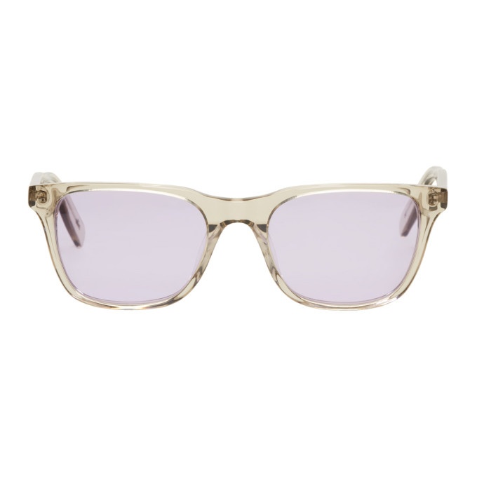 Photo: all in SSENSE Exclusive Grey and Purple York Sunglasses