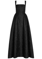 Rebecca Vallance Esther Floral-jacquard Cloqué Gown Black