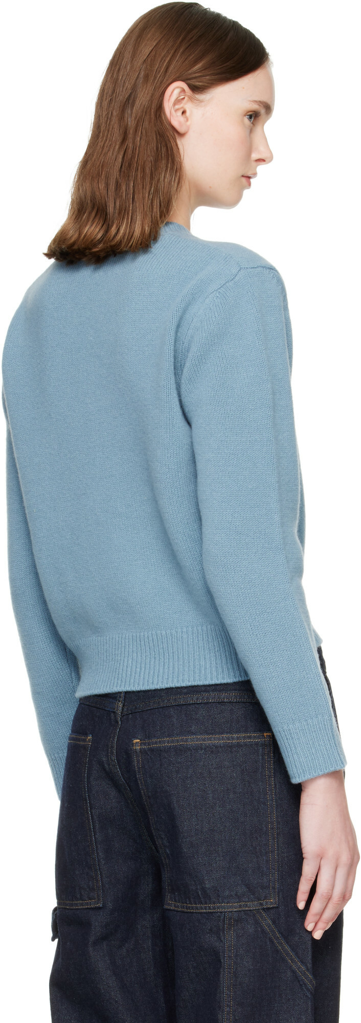 A.P.C. Blue Anna Boxy Wool Sweater