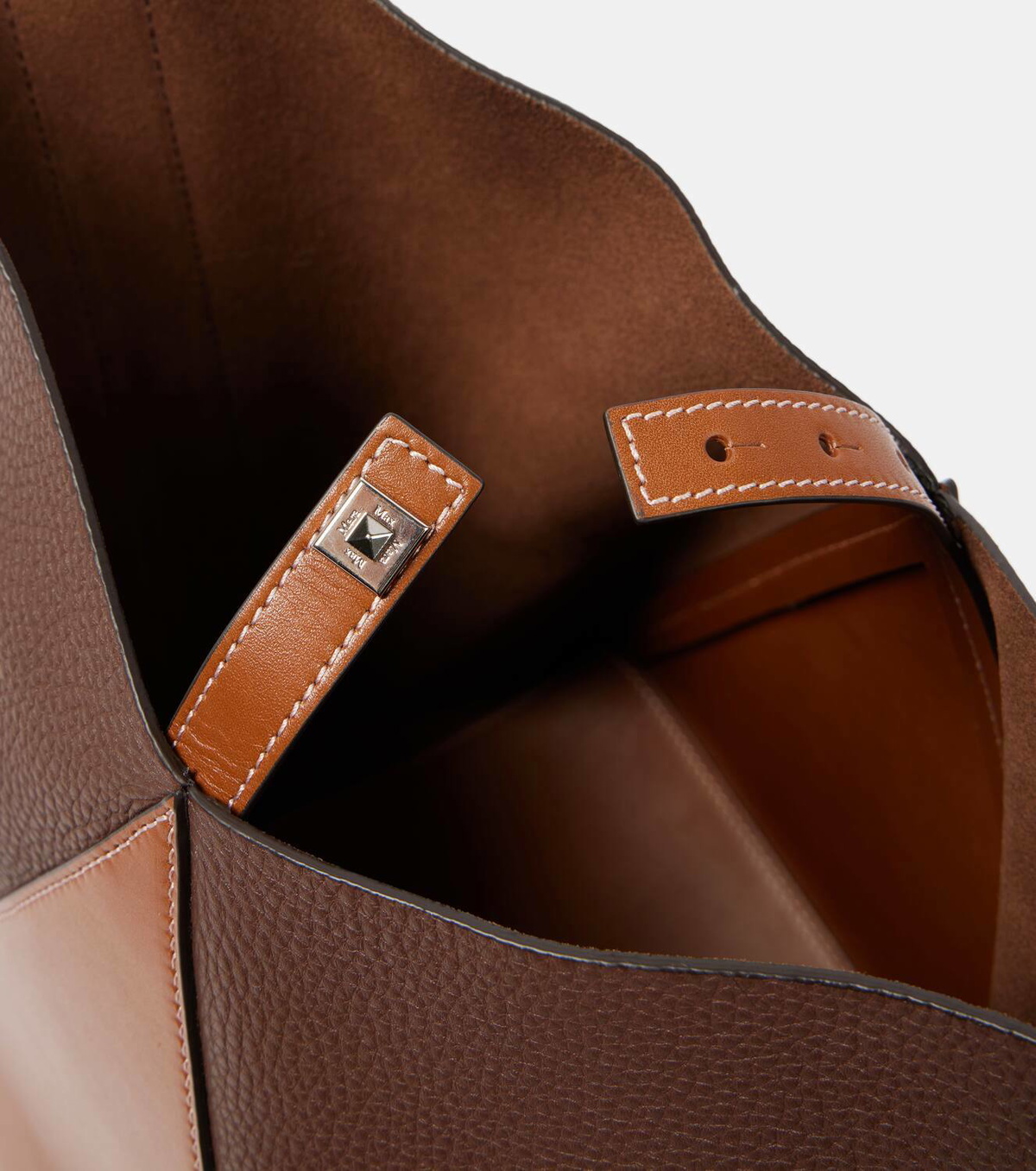 24PF new/Max Mara MMBucketスモールバケットバッグ Bag Brown Max Mara MMBucket Small leather bucket bag Max Mara
