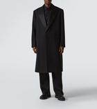 Jil Sander Silk-trimmed wool coat