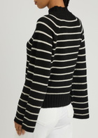Paige Laurel Striped Cashmere Jumper Black And White