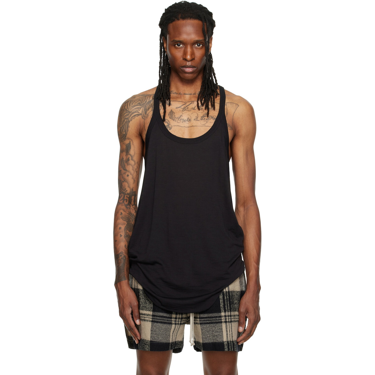 Rick Owens Black Tower Pony Tank Top