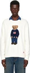 Polo Ralph Lauren Off-White Polo Bear Sweater