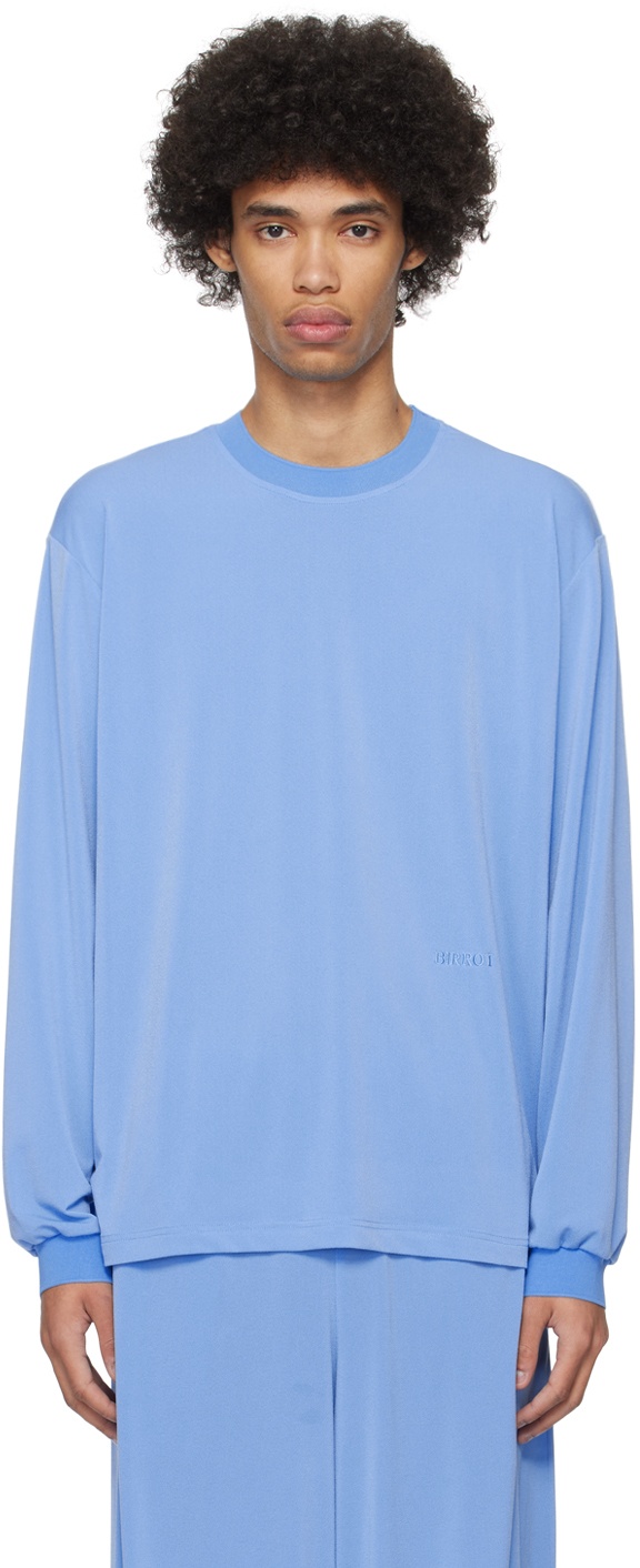 Photo: Birrot Blue Lay1 Boxy Long Sleeve T-Shirt