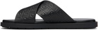 Ferragamo Black Ferragamo Monogram Sandals