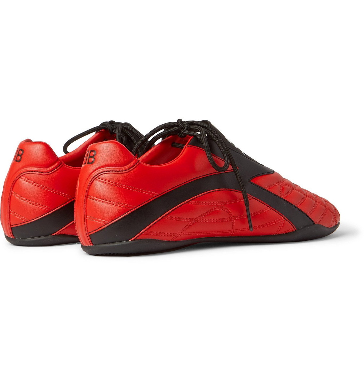 Balenciaga - Zen Logo-Print Faux Leather Sneakers - Red Balenciaga