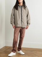 Acne Studios - Oddy Reversible Logo-Appliquéd Cotton and Fleece Shirt Jacket - Neutrals