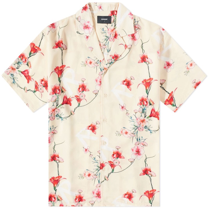 Photo: Represent Men's Floral Vacation Shirt in Cream