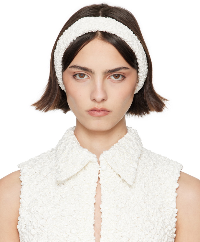 Photo: SUPER YAYA SSENSE Exclusive Bridal Capsule Bandeau Criss Cross Headband